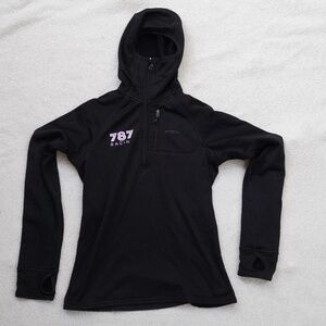 Patagonia R1 1/4 zip hoody black womens small pullover